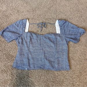 Abercrombie & Fitch Floral Puff Sleeve Blouse